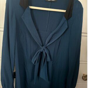 Sassy teal and black dress, Alex & Alex size 12